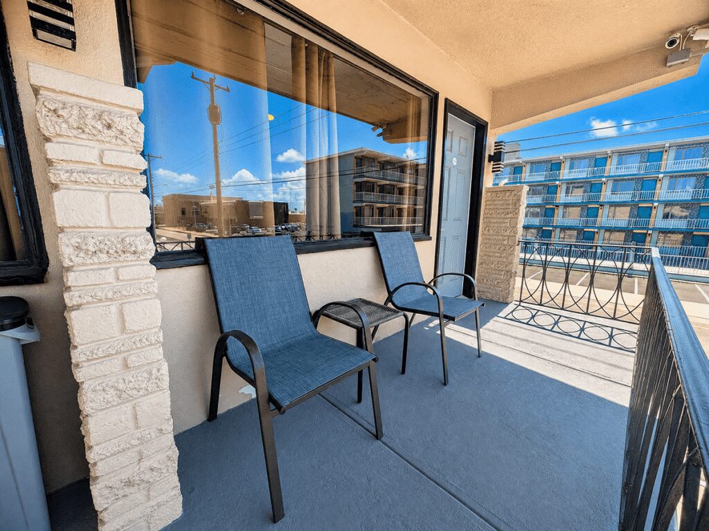 Guest balcony at Paradise Inn, Wildwood NJ